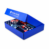 Stars and Striped American Flat Patriotic Novelty Socks Gift Box